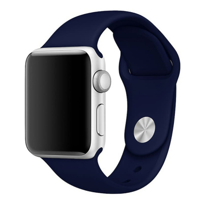 Силиконовый ремешок для Apple Watch 42/49 мм Silicone Case Темно-синий