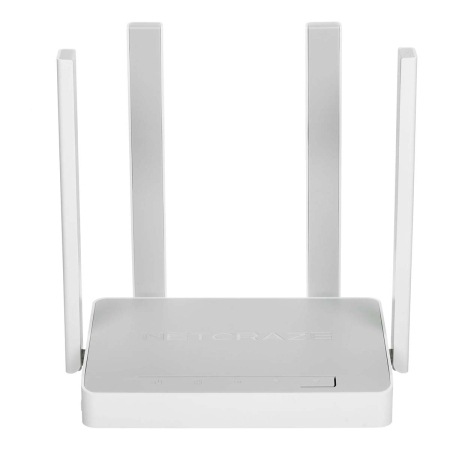 Wi-Fi роутер KEENETIC Netcraze Viva, Wi-Fi 5, AC1200, 2.4/5ГГц, 4 WAN/LAN, (NC-1913) Белый