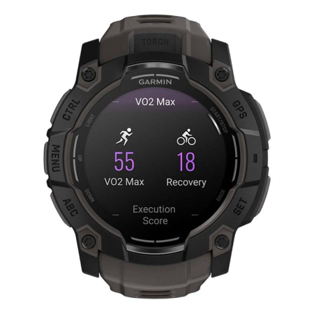 Часы Garmin INSTINCT 3 AMOLED 50мм Black, черный с угольно-черным ремешком