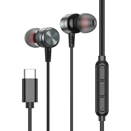 Стереогарнитура Deppa Stereo Alum Type-C (44211) Графит