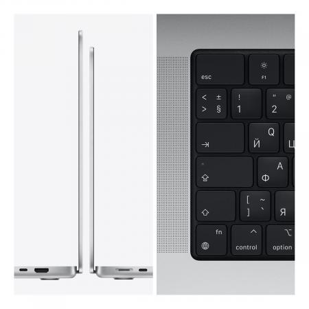 Apple MacBook Pro 16" (M1 Pro 10C CPU, 16C GPU, 2021) 16/512Gb SSD (MK1E3) Silver, серебристый