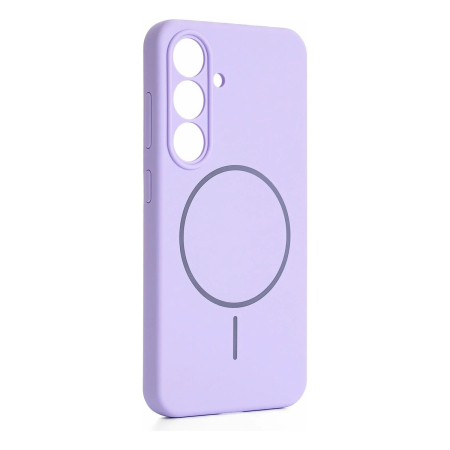 Чехол для Samsung Galaxy S25 c MagSafe Silicone Case Фиолетовый
