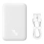 Внешний аккумулятор Baseus 6000mAh Magnetic Mini Wireless Fast Charge Power Bank 20Вт (PPCXM06A) Белый