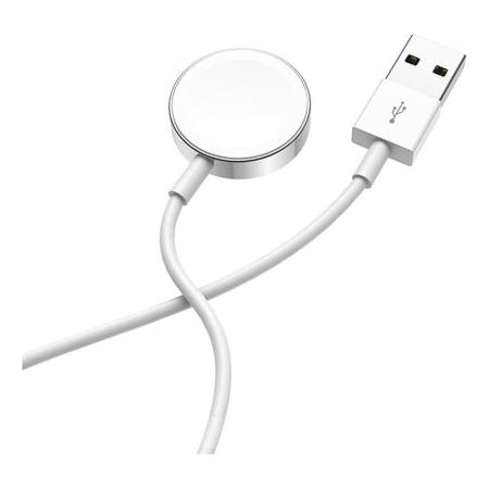 USB кабель для беспроводной зарядки hoco. Watch wireless charger для Apple Watch (CW16) White, белый