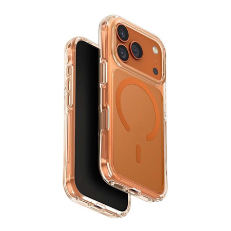 Чехол для iPhone 17 Pro с MagSafe UNIQ HYBRID LIFEPRO XTREME (IP6.3P(2025)-LXAFMFCLRVO) Прозрачно-оранжевый