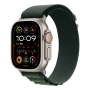 Apple Watch Ultra 2 (2024), 49 мм корпус из титана цвета «Natural», ремешок Alpine Loop размера M цвета «Dark Green»