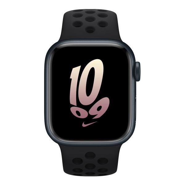 Apple Watch Nike Series 8, 41 мм корпус из алюминия цвета «Midnight», ремешок Nike Sport Band размера S/M цвета «Black/Black»