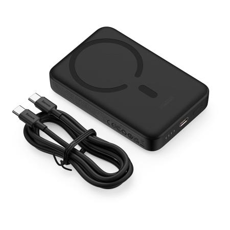 Внешний аккумулятор Baseus 10000mAh Magnetic Mini Wireless Fast Charge Power Bank 30W PPCX110201 (PPCXM1030) Чёрный