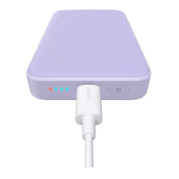 Внешний аккумулятор Baseus 10000mAh Magnetic Wireless Charging Power Bank 20W (PPCXM10) Фиолетовый