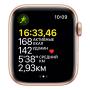 Apple Watch SE (2020), 44 мм корпус из алюминия золотого цвета, спортивный ремешок цвета «Starlight»