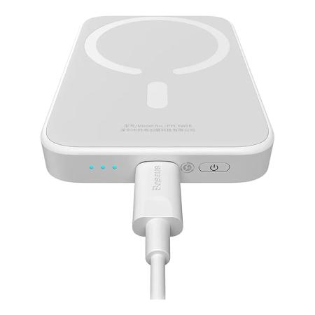 Внешний аккумулятор Baseus 6000mAh Magnetic Mini Wireless Fast Charge Power Bank 20Вт (PPCXM06A) Белый