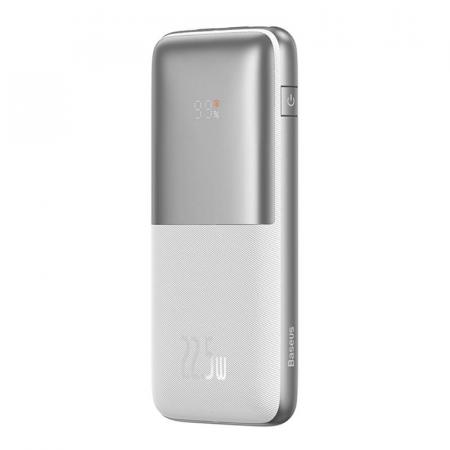 Внешний аккумулятор Baseus 10000mAh Bipow Pro Digital Display Fast Charge 22.5Вт с кабелем USB - Type-C PPBD2-1022 (PPBD040002) Серебристый