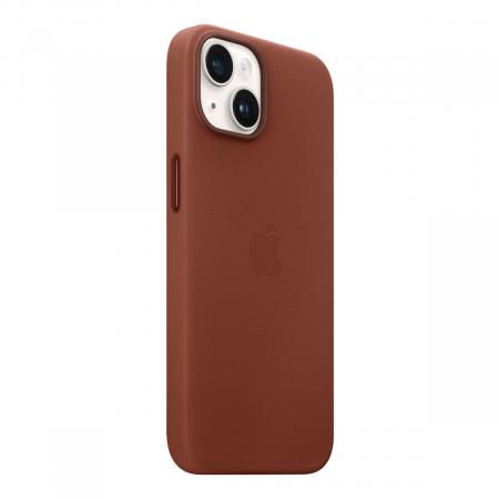 Чехол Leather Case MagSafe для Apple iPhone 14 «Umber»