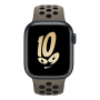 Apple Watch Nike Series 8, 41 мм корпус из алюминия цвета «Midnight», ремешок Nike Sport Band размера M/L цвета «Olive Grey/Black»