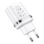Зарядное устройство hoco. USB-A Indicator single port safety charger (N1) Белый