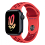 Apple Watch Nike Series 8, 41 мм корпус из алюминия цвета «Midnight», ремешок Nike Sport Band размера M/L цвета «Bright Crimson/Gym Red»