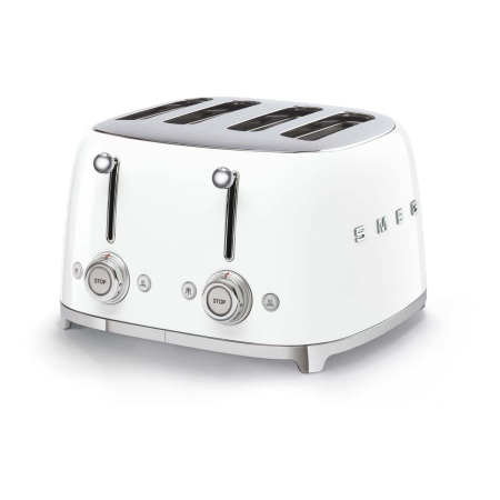 Тостер на 4 ломтика SMEG 50s style (TSF03WHEU) Белый