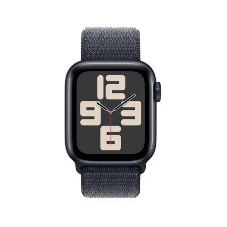 Apple Watch SE (2024), 40 мм корпус из алюминия цвета «Midnight», ремешок Sport Loop цвета «Ink»