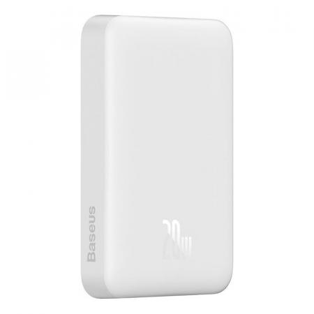 Внешний аккумулятор Baseus 10000mAh Magnetic Wireless Charging Power Bank 20W (PPCXM10) Белый