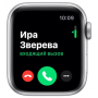 Apple Watch Series 5, 40 мм, корпус из алюминия серебристого цвета, спортивный ремешок белого цвета