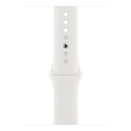 Apple Watch SE (2022), 40 мм корпус из алюминия цвета «Silver», ремешок Sport Band размера M/L цвета «White»