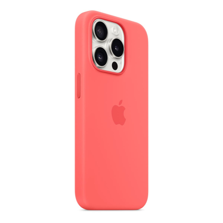 Чехол Silicone Case для Apple iPhone 15 Pro с MagSafe Guava, розовый