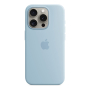 Чехол Silicone Case для Apple iPhone 15 Pro с MagSafe Light Blue, нежно голубой