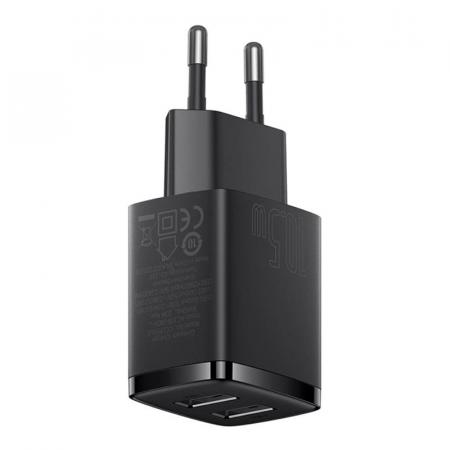 Зарядное устройство Baseus Compact Charger 2 USB-A 10,5Вт CCXJ010201 (CCCP10UE) Чёрный