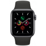 Apple Watch Series 5, 44 мм, корпус из алюминия цвета «серый космос», спортивный ремешок черного цвета