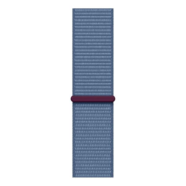 Apple Watch SE (2023), 44 мм корпус из алюминия цвета «Silver», ремешок Sport Loop цвета «Winter Blue»