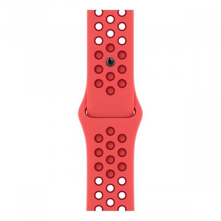 Apple Watch Nike Series 8, 41 мм корпус из алюминия цвета «Midnight», ремешок Nike Sport Band размера S/M цвета «Bright Crimson/Gym Red»