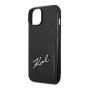 Чехол для iPhone 14 Karl Lagerfeld PU with Cardslot Signature logo Hard (KLHCP14SCSSK) Черный